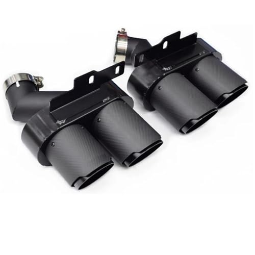 Tuyau d'échappement pour Audi A6 C8 2019-2024 look S6 S7 embout de finition noir