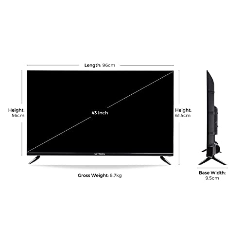 Image of Skytron 108 cm (43 Inch) Frameless 4K Ultra HD WebOS Smart Led TV (2022, Black) 30W Dolby Thunder Speaker Soundbar, Gaming Optimisation, Wall Mounted TV with Bluetooth (2 Way Playback) Briefcase Packaging