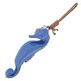 DOITOOL Decoración de Pared Caballito de Mar de Madera Rústica Colgante Adorno Náutico Estilo Mediterráneo para Baño y Hogar Decoración Temática Playa