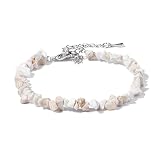 OutFyt Edelstein Armband, Armreifen Aus Natürlichem Beigem Stein, Unregelmäßiges Chakrenstein-Armband, Yoga-Chakra-Edelstein-Armband, Balance, Verstellbares Armband, Schmuck, Geschenk Für Damen Un