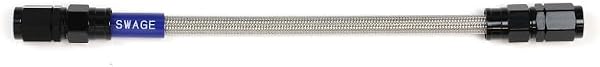 スウェッジライン(Swage Line) SWAGE LINE イージーオーダーブレーキホース 汎用ホース ストレートフィッティング アルミ(ブラック) ブラックスモークホース 1050mm BAKB-1010M-1050 - 4
