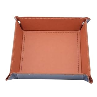 Sturdy and Reliable Material: Crafted from premium PU leather, this Leather catch-all tray ensures a firm structure that resists wear over time. The PU leather sundries plate maintains its shape, providing a dependable surface for daily use Organized...