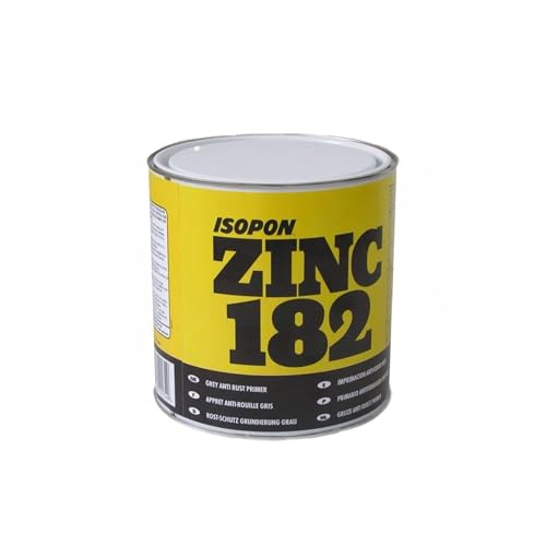 U-POL 2 x Davids Zinc 182 Isopon Anti-rust Grey Primer 1 Litre