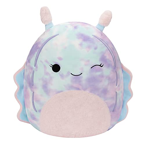Image of Squishmallows 14-Inch Dottie Pink and Blue Tie-Dye Sea Slug - Large Ultrasoft Official Kelly Toy Plush
