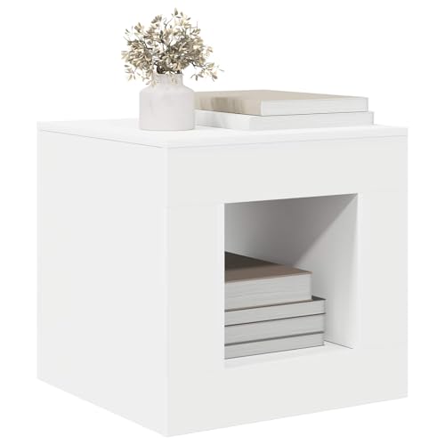 Table basse blanche en bois compacte pour ranger les salons et bureaux encombrés - 4