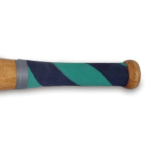 Uber Games Rounders Set | Includes A Wooden Rounders Bat With Rubber Grip, Leather Rounders Ball, 4 Wooden Posts, 2 Rubber Mats | Nylon Storage Bag