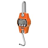 Romacci Mini balança LCD digital, 300 kg, portátil, com gancho