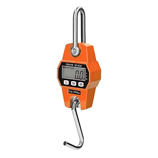 Romacci Mini balança LCD digital, 300 kg, portátil, com gancho