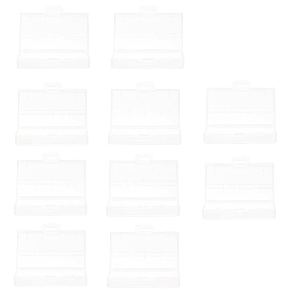 10 Pcs Battery Storage Box Organizer Pack of 5 Cases. Stores 18650 Batteries. Holds up to 2 Batteries per Pack