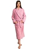 TowelSelections Damen Bademantel, türkische Baumwolle Luxus Frottee Schal Bademantel, blush, Medium-Large