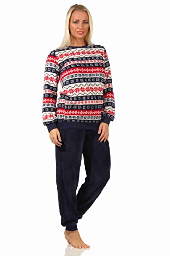 Toller-Damen-Schlafanzug-Pyjama-Langarm-im-Norwegerlook-aus-Coralfleece-202-201-267-959