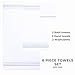 Bath Towel Set_White Towel For Bathroom, Luxury Hotel &Spa Quality, 100% Cotton .Includes 2 Large Bath Towels, 2 Hand Towels and 2 Washcloths.Super Soft, Absorbent & Decorative (White/Azure Blue)