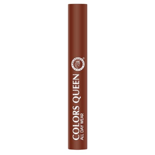 Image of Colors Queen All Day Wear Liquid Lipstick - Sexy Coco, 12g | Highly Pigmented, Long Lasting Matte Lipstick | Smooth One Swipe Application, Lightweight & Non Transfer Liquid Lipstick for Women