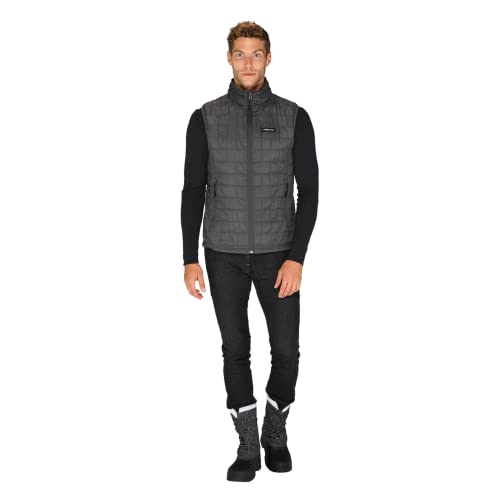 Image of Arctix Men's Equinox Quilted Fleece-Outerwear-Vests, Charcoal, M