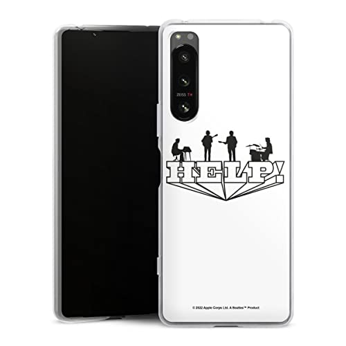 DeinDesign Coque en Silicone Compatible avec Sony Xperia X5 IV Etui Silicone Coque Souple The Beatles Help! Rock ‘n… - Les Beatles, Paul McCartney, John Lennon, RIngo Starr, George Harrison DeinDesign Coque en Silicone Compatible avec Sony Xperia X5 IV Etui Silicone Coque Souple The Beatles Help! Rock 'n…
