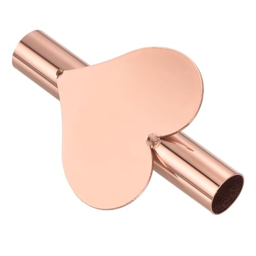 PATIKIL Wall Flower Vase Tube, Dried Flower Vase Racks Heart-Shaped Wall-Mounted Flower Tube for Flower Display Decoration, Rose Gold - Image 3