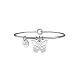 KIDULT Bracelet 231591 316L Steel Pendant with Butterfly and Crystals Collection Animal Planet.