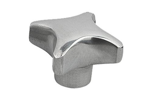 Kipp 06156-3040082 Aluminum Palm Grips, Style C, Metric, Polished Finish, 40 mm Top Length