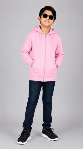 Image of ADBUCKS Unisex Fleece Cotton Zipper Sweatshirt with Hoodies for Boys and Girls