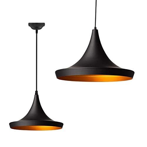 Image of Mahganya Decoration New Fancy Modern Ceiling Lamp for Living Room, Office,Bedroom Lamp with All Fixtures and Fitting Iron Black (Plate Hanging)