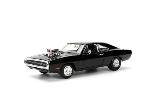 Jada Toys Fast & Furious 9 Dom\'s 1970 Dodge Charger, Tuning-Modell im Maßstab 1:24, zu öffnenden Türen, Freilauf, Motorhaube und Kofferraum, schwarz Jada Toys Fast & Furious 9 Dom\'s 1970 Dodge Charger, Tuning-Modell im Maßstab 1:24, zu öffnenden Türen, Freilauf, Motorhaube und Kofferraum, schwarz