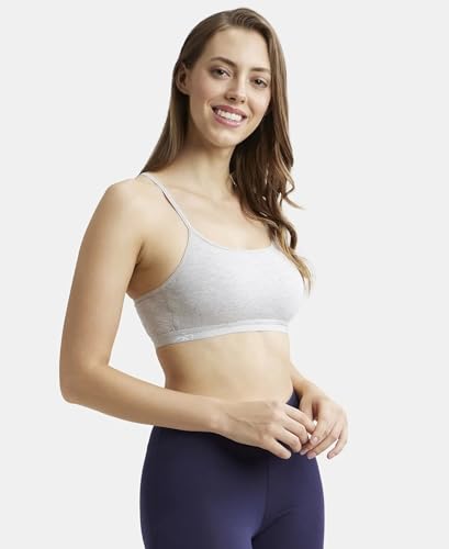 Image of Jockey 1351 Women Super Combed Cotton Elastane Stretch Multiway Styled Crop Top with Adjustable Straps and StayFresh Treatment