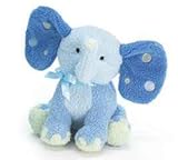 Patrick Plush Elephant Rattle Blue 5-1/2