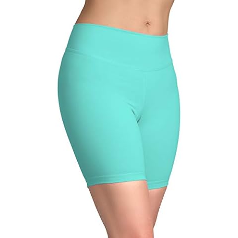 Liakada Womens Bike Short Length Short-33-S Turquoise Cover