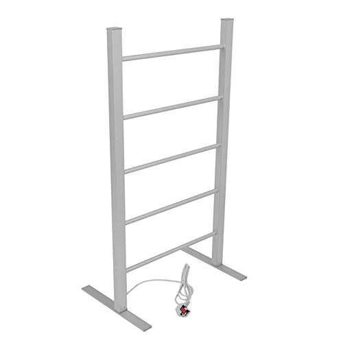 Calentadores de toallas, Toallero eléctrico para baño con temporizador Material de aleación de aluminio Calefacción a baja temperatura Temperatura constante inteligente Impermeable, Calentadores de t
