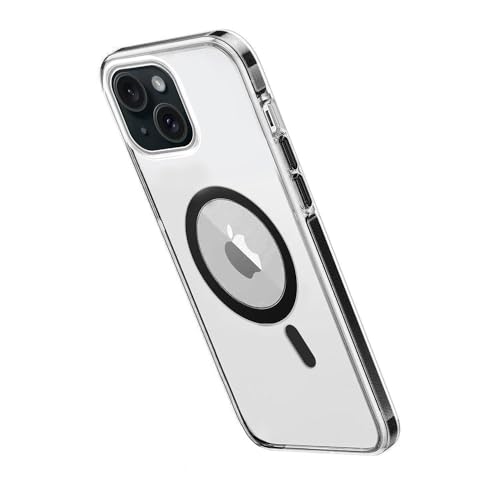 Image of Amazon Brand- Solimo Back Cover for Apple iPhone 13 /14 | Compatible with MagSafe | Magnetic Case with Built-in Magnets | Slim PC & TPU Cover for Apple iPhone 13 /14 (Black)