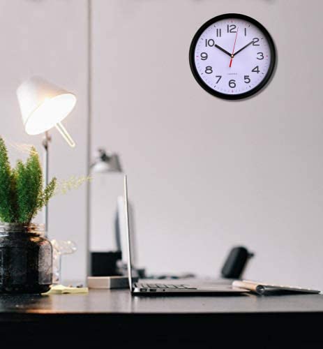 Vmarketingsite - 12 Inch Wall Clocks Battery Operated Silent Non-Ticking Decorative Modern Round Quartz Black - Analog Classroom Hanging Clock Large Numbers - Office/Kitchen/Bedroom/Bathroom/Gym #TOP5