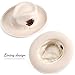 FADACHY Fedora Hats for Men & Women Wide Brim Felt Hat Dress Panama Trilby Hats Cream White Fedora