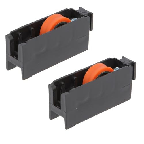 Amig - Rodamiento Ventana Corredera - Juego de 2 unidades - Tamaño 56 x 23 mm - Carcasa de Nylon Con Rodamientos de Bolas - Diseñado para Ventanas Deslizantes - Color Negro - Mod. COR11