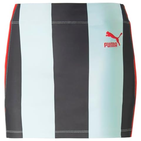 Puma Women's Striped Mini Skirt with Shorts Cover