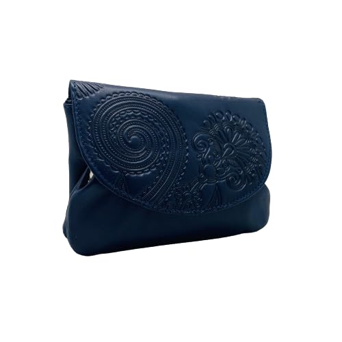 Portafoglio da donna, donna e ragazza in pelle, Marino, Classico