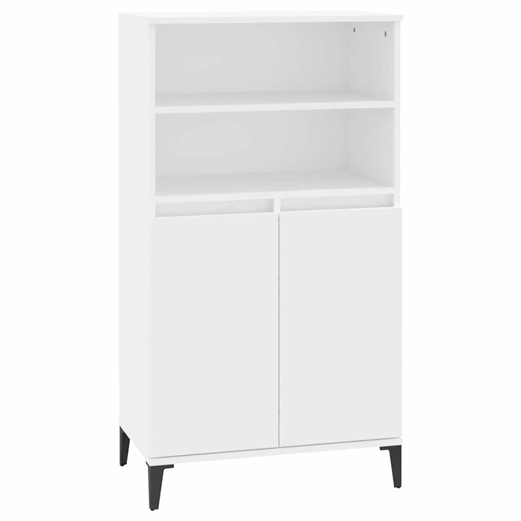 Armadietto alto, bianco, 60 x 36 x 110 cm, in legno