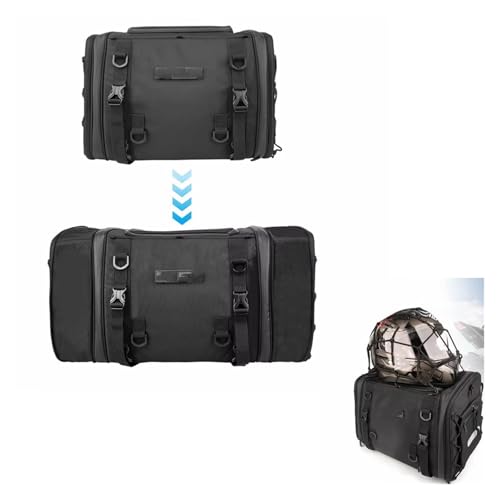 Sac de moto étanche extensible 35L-60L avec coffre de queue sécurisé - 2
