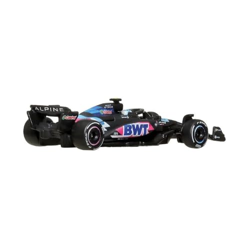 Image of Hot Wheels 1:64 Scale Premium Race Team BWT Alpine F1 Die-Cast Formula 1 Collectible Toy Race Car with Real Riders Tires & Metal /Metal Body & Chassis