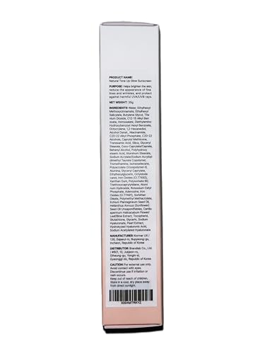 LIPHIP Natural Tone Up Glow Sunscreen SPF50+/Brightening UV Protecting, Anti-wrinkling, Mosturizing, tranexamic acid 1%, Niacinamide, Glutathione included
