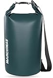 MARCHWAY Floating Waterproof Dry Bag 5L/10L/20L/30L, Roll Top Dry Sack for Kayaking, Rafting, Boating, Swimming, Camping, Hiking, Beach, Fishing, Hunting (Blackish Green, 20L)