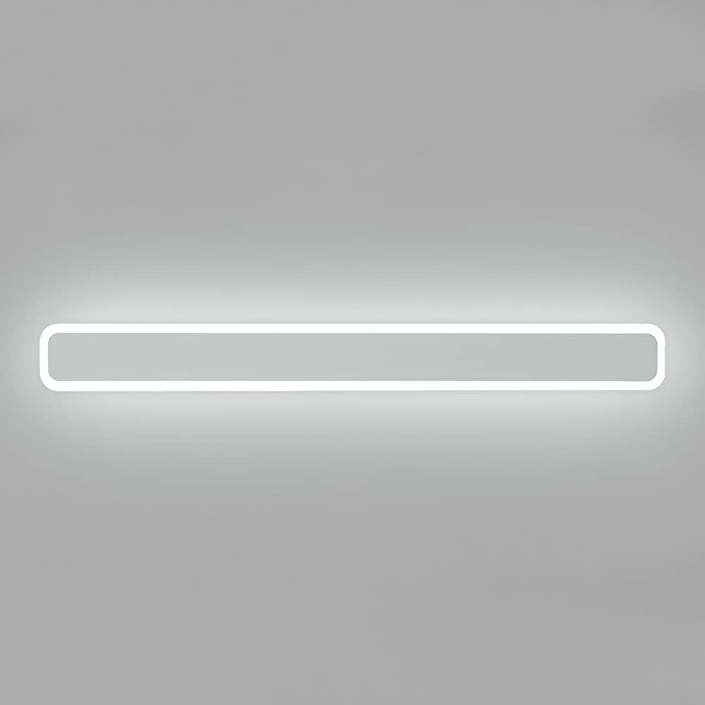 KBUUKYYXouy White Linear Metal Wall Light with Acrylic Shade Wall Washer, Modern Strip Wall Lamp, Bedroom Bedside Long Wall Sconce,59CM(99CM)