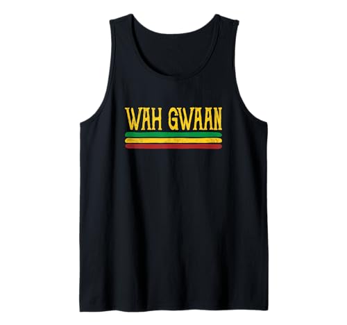 Wah Gwaan Funny Jamaica jamaican Colors Rasta Reggae Tank Top