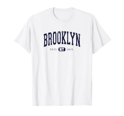 Brooklyn NY Arch Distressed, Retro Print T-Shirt