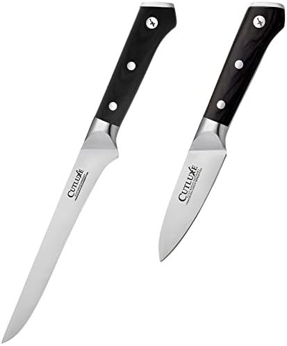 Cutluxe Boning Knife & Paring Knife Set– Forged High Carbon German Steel – Full Tang & Razor Sharp – Ergonomic Handle Design – Artisan Series