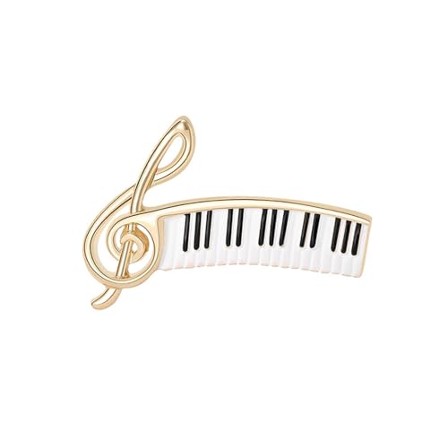 Image of Piano Lover Musical Instrument Brooches Pianist Delicate Music Note Lapel Pin Recital Gift For Piano Players Teacher Students Graduation Pins Decoration Dress Accessories Boutonniere Corsage