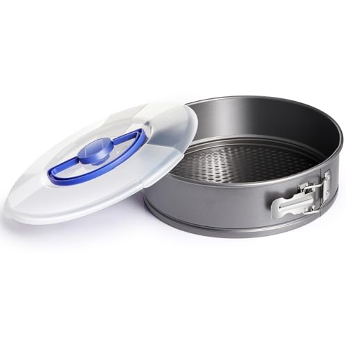 Teenyyou 1 Pcs 9 in Non Stick Springform Cheesecake Pan with Lid