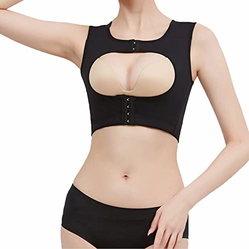 ZLCO Donne Regolabile Back Brace Spalla Supporto Cintura Gilet Reggiseno Gobbo Postura Correttore,Black-M (Black L) Present