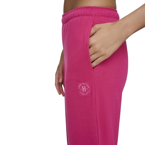 Tommy Hilfiger Calça jogger feminina de lã macia com bolsos, Oxicoco, PP