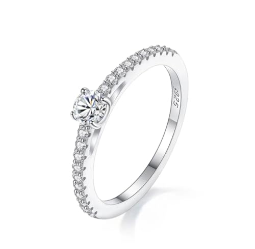 Bague argent et Moissanite 0.3ct le cadeau parfait pour célébrer un amour