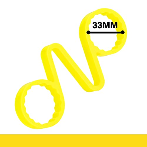 Image of Checkpoint Checklink Wheel Nut Indicator and Retainer 33 mm Yellow - Visual Indicator for Fleets, Industrial Trucks, Vehicles, and Goods Transporters - Lug Nut Arrows Yellow 33 mm (Bag of 50 Pcs)